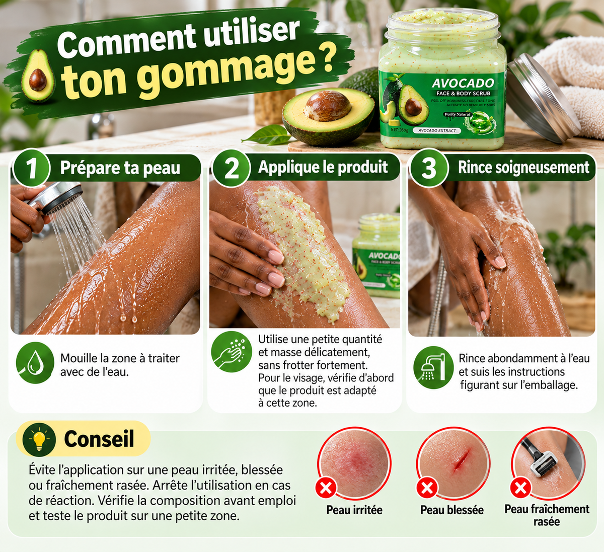 GOMMAGE À L'AVOCAT 350g